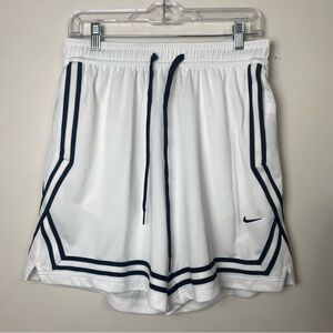 NWT Nike Dri-Fit Women's White Basketball Shorts with Black Trim M